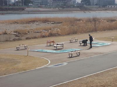 武庫川河川敷緑地（健康遊具エリア）