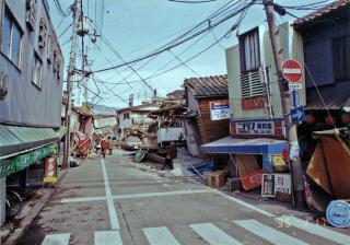 被災直後の香櫨園市場