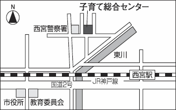 地図:子育て総合センター 地図:子育て総合センター
