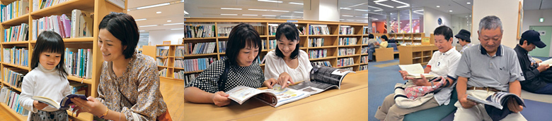 西宮市の図書館の風景 西宮市の図書館の風景