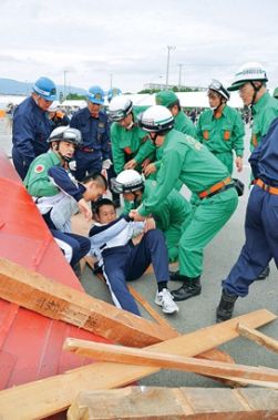 写真：西宮市総合防災訓練