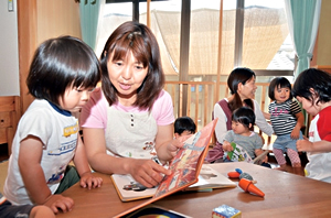 写真:「保育ルームすみれ れんげ つくし」の子どもたち