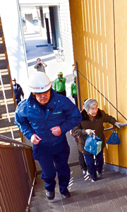 写真：津波避難訓練