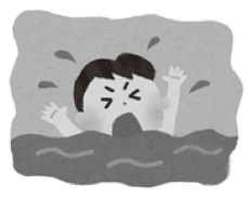 イラスト:子供の水難事故 イラスト:子供の水難事故