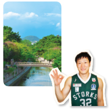 写真:夙川沿いの松並木・プロバスケットボールクラブ 西宮ストークス 畠山 俊樹選手 写真:夙川沿いの松並木・プロバスケットボールクラブ 西宮ストークス 畠山 俊樹選手
