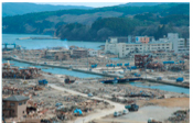 写真:被災直後の市街地 写真:被災直後の市街地