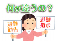 イラスト:何が違うの?避難勧告 避難指示 イラスト:何が違うの?避難勧告 避難指示