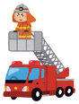 イラスト:消防車 イラスト:消防車