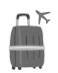 写真:イラスト:トランクと飛行機 イラスト:トランクと飛行機