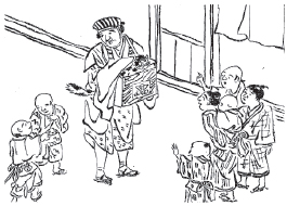 画像:人形操り発祥の地らしく描かれた傀儡師 画像:人形操り発祥の地らしく描かれた傀儡師