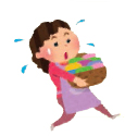 イラスト:忙しい様子 イラスト:忙しい様子