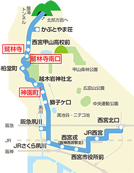 地図:さくらやまなみバス南部マップ 地図:さくらやまなみバス南部マップ