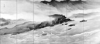 写真:福田眉仙 興隆灘図(左隻) 写真:福田眉仙 興隆灘図(左隻)
