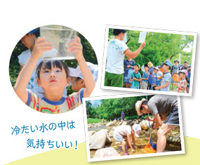 写真:冷たい水の中は気持ちいい! 写真:冷たい水の中は気持ちいい!