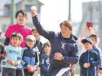 写真：野球教室の様子