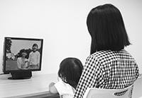 写真:かおテレビ体験の様子 写真:かおテレビ体験の様子