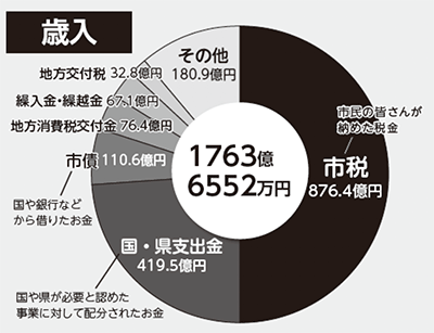 円グラフ:歳入 円グラフ:歳入