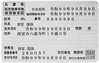 画像：新しい被保険者証