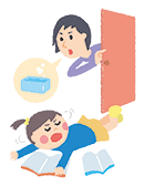 イラスト：子供が言うことを聞かないイメージ