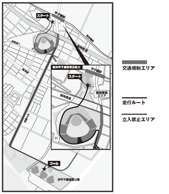 図：オリンピック聖火リレールート