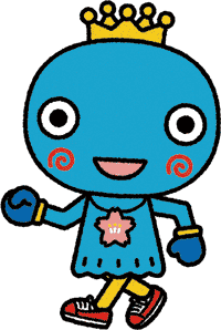 画像:歩くみやたん にしのみ市キャラクタ― みやたん 画像:歩くみやたん にしのみ市キャラクタ― みやたん