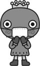 イラスト:西宮市キャラクター みやたん マスクする イラスト:西宮市キャラクター みやたん マスクする