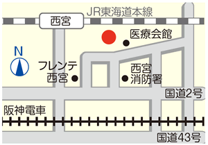 地図：応急診療所