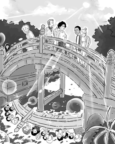 イラスト:希望という名の橋のイメージ 愛の涙橋 星野ルネ イラスト:希望という名の橋のイメージ 愛の涙橋 星野ルネ