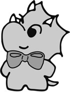 画像:EWCシンボルキャラクター トリケラトプスのさとみちゃん 画像:EWCシンボルキャラクター トリケラトプスのさとみちゃん