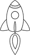 画像:ロケットのイラスト 画像:ロケットのイラスト