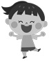 イラスト:楽しんでいる女の子 イラスト:楽しんでいる女の子