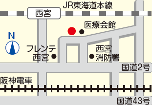 地図：応急診療所