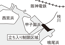 地図：立ち入り制限区域