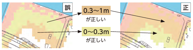 津波ハザードマップ記載誤り