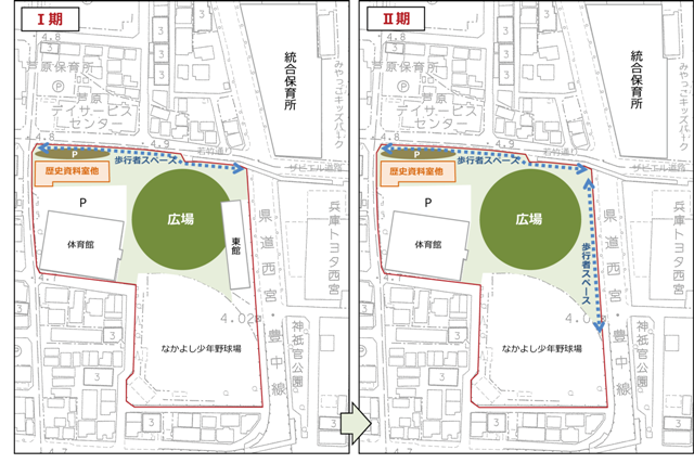 旧芦原小再整備図