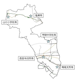 気象計設置測定局地図