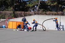 小型ポンプ操法4人の連携