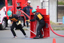 屋内消火栓操法放水