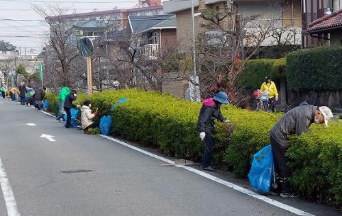 甲子園口清掃の様子