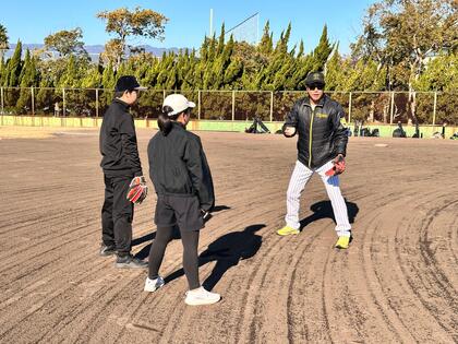 野球教室の様子