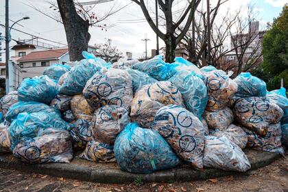 収集されたごみ