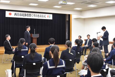 受賞者代表によるスピーチ