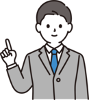 指差しする男性